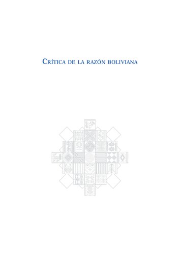 Crítica de la Razón Boliviana