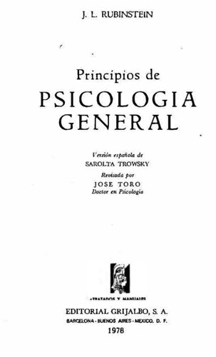 Principios de Psicologia General