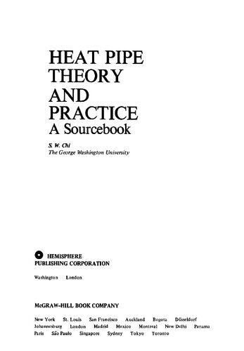 Heat Pipe Theory and Practice: A Sourcebook