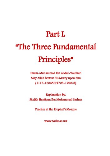 The Three Fundamental Principles, The Four Fundamental Principles and the Nullifiers of Islam