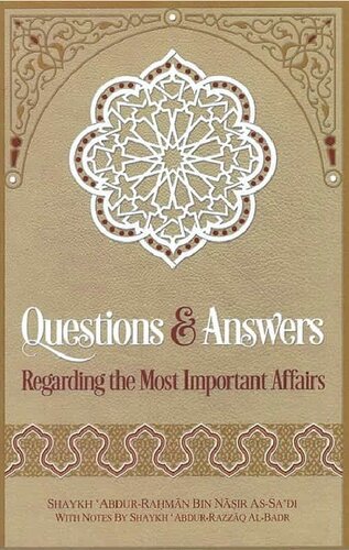 Questions & Answers regarding the Most Important Affairs
