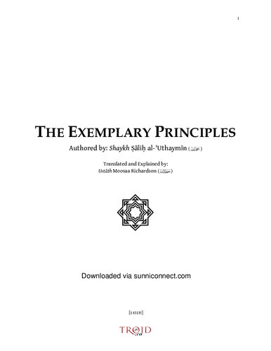 The Exemplary Principles