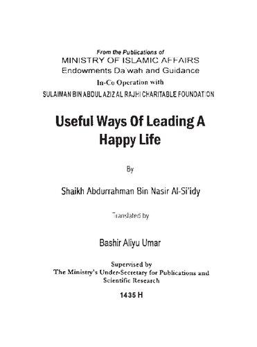 Useful Ways of Leading a Happy Life