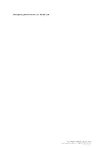 Ibn Taymiyya on Reason and Revelation - A Study of Dar’ Ta’arid al-‘aql wa-l-naql