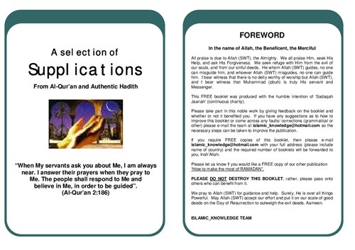 A Selection of Authentic Supplications