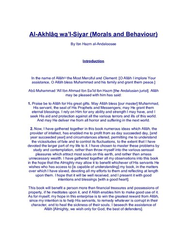 Morals and Behaviour