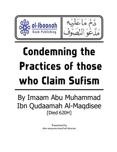 Condeming the Practices of Those who Claim Sufism