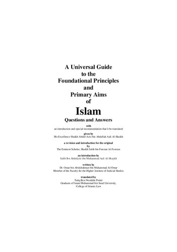 A Universal Guide to the Foundational Principles and Primary Aims of Islam - Questions and Answers