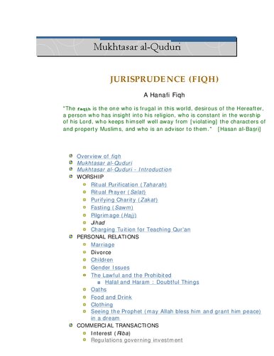 Mukhtasar al-Quduri in Hanafi Fiqh