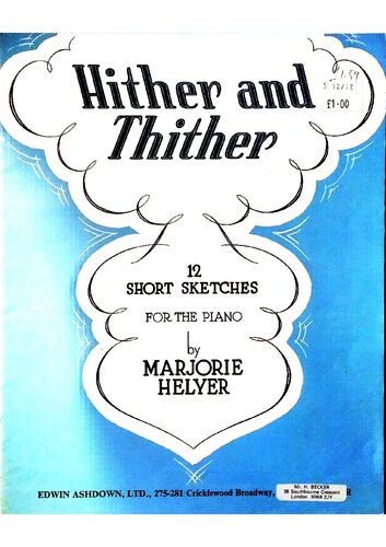 Hither and Thither: 12 Short Sketches for the Piano