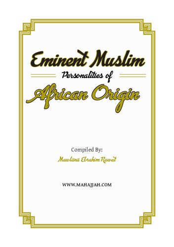 Eminent Muslim Personalities of African Origin