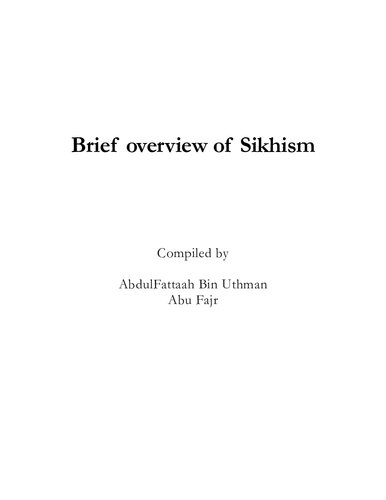 Brief Overview of Sikhism