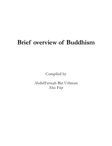 Brief Overview of Buddhism