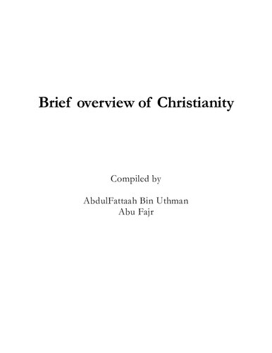 Brief Overview of Christianity