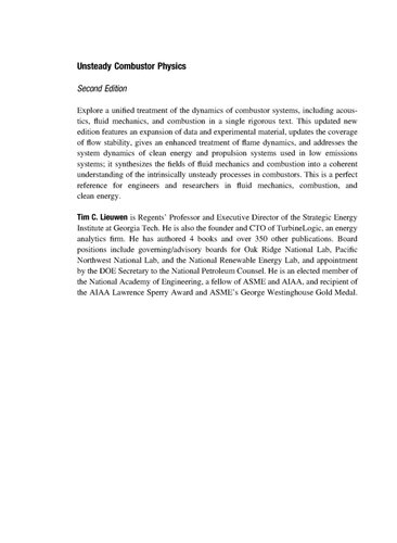 Unsteady Combustor Physics