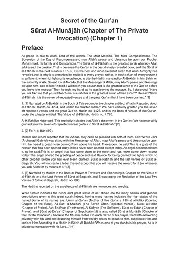 Secrets of the Qur’an, Surat al-Munajah