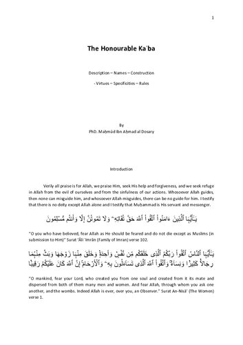 The Honorable Ka’ba