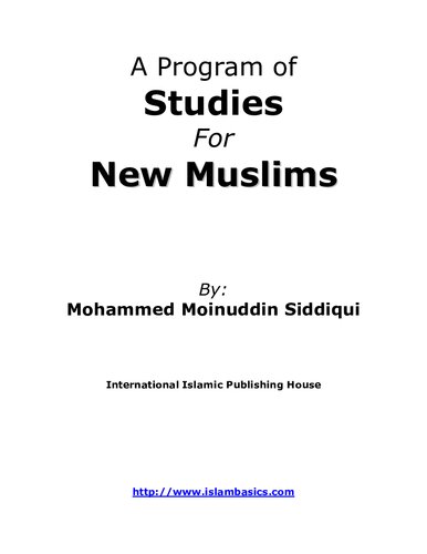 A Program of Studies for New Muslims