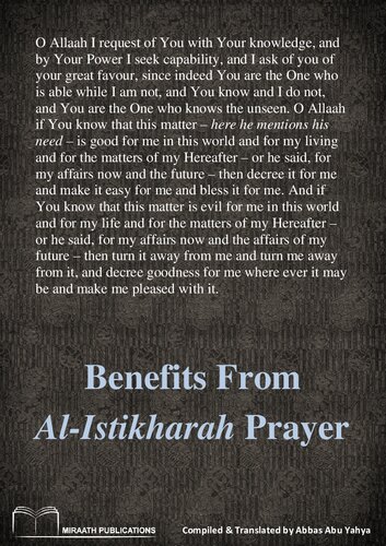 Benefits from al-Istikharah Prayer