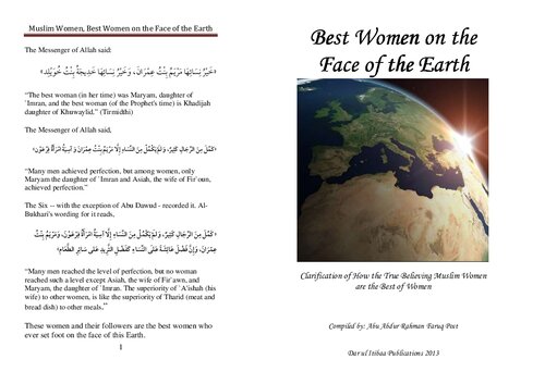 Best Women on the Face of the Earth