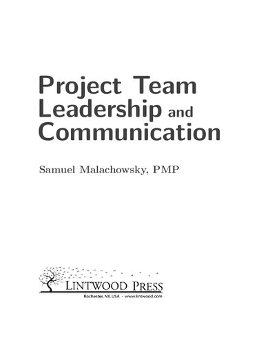 Project Team Leadership and Communication