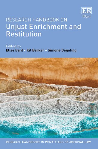 Research Handbook on Unjust Enrichment and Restitution