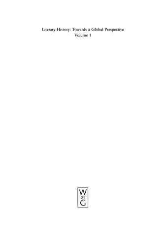 Literary History: Towards a Global Perspective (4 Volumes)