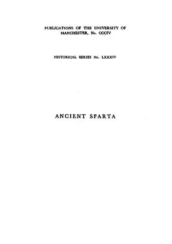 Ancient Sparta: a re-examination of the evidence