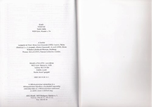 Művészettörténet vázlatokban: a kezdetektől napjainkig