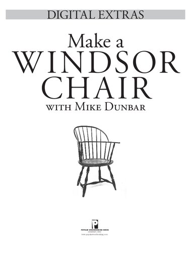 Digital Extras Make a Windsor Chair with Mike Dunbar