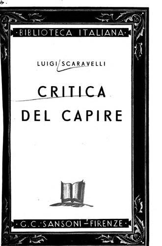 Critica del capire
