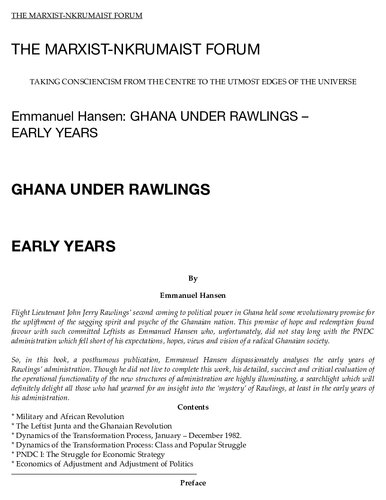 Ghana under Rawlings : early years