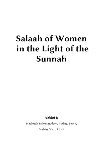 Salah Of Women In The Light Of Sunnah