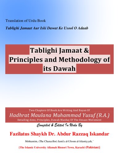 Tablighi Jamat And Principles And Methodology Of Its Dawah