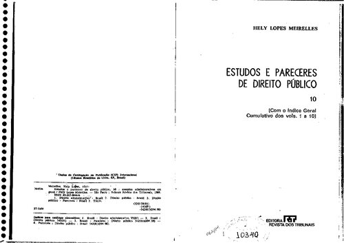 Estudos e pareceres de direito público