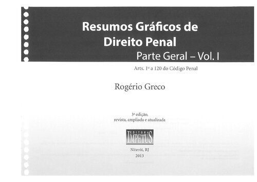 Resumos Gráficos de Direito Penal. Parte Geral - Volume 1