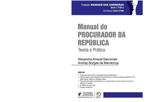 Manual do Procurador da República - Coleção Manuais das Carreiras