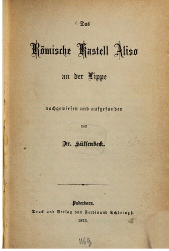 Das römische Kastell Aliso an der Lippe