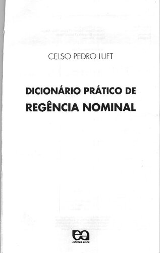 Dicionário prático de regência nominal