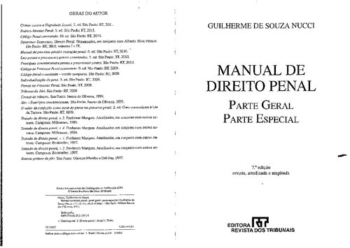 Manual De Direito Penal. Parte Geral. Parte Especial