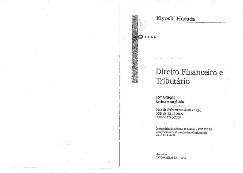 Direito Financeiro E Tributario - Incorporadas As