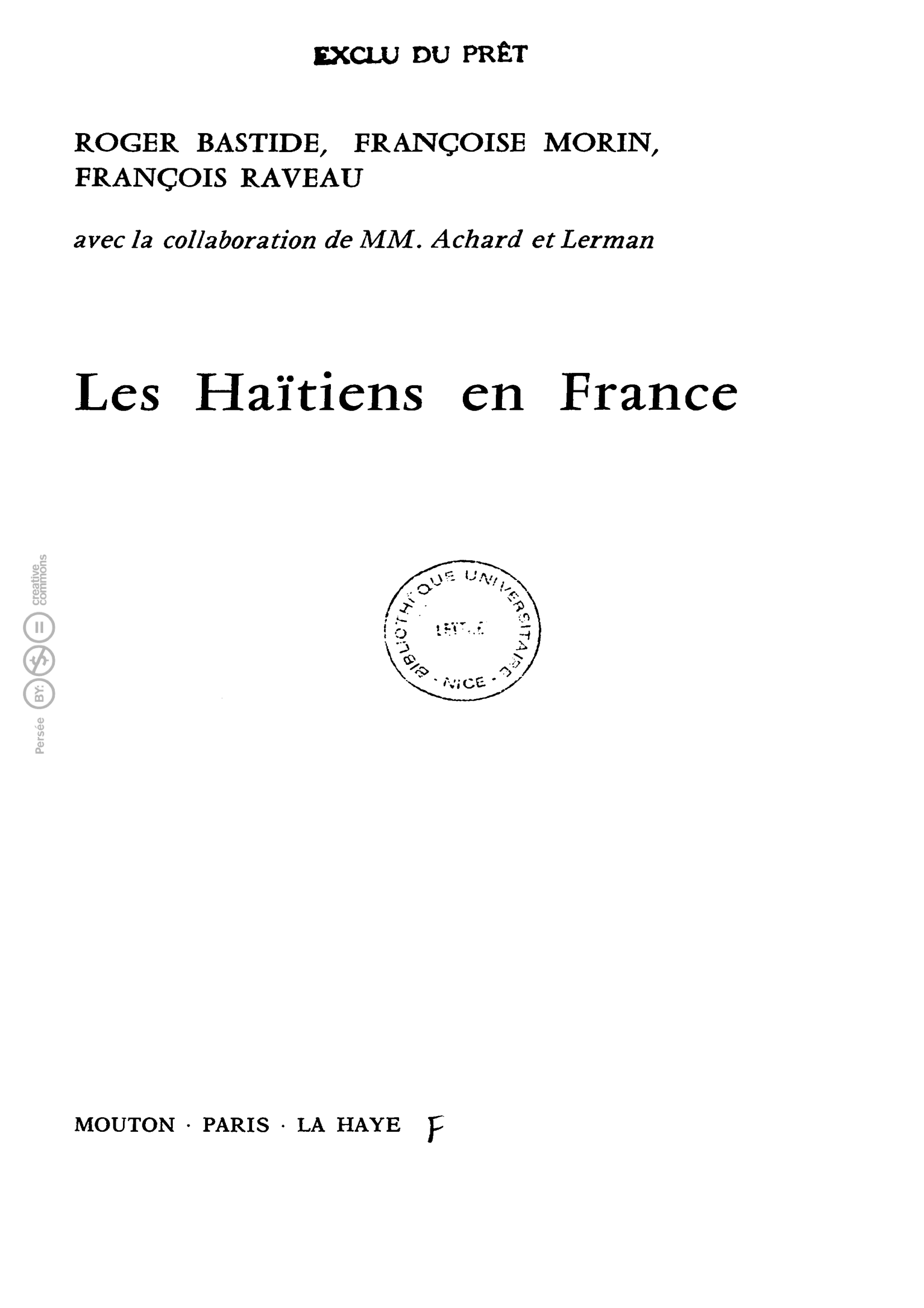 Les Haïtiens en France