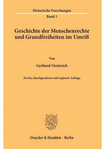 Geschichte der Menschenrechte und Grundfreiheiten im Umriß