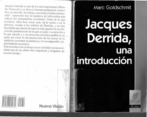 Jacques Derrida, Una Introduccion (Spanish Edition)