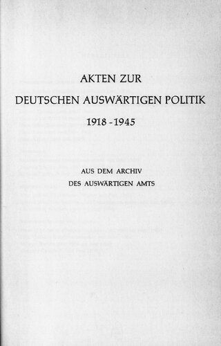 Dezember 1925 bis Juni 1926 : DEUTSCHLANDS BEZIEHUNGEN ZUR SOWJET-UNION, ZU POLEN, DANZIG UND DEN BALTISCHEN STAATEN