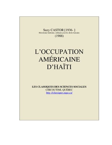 L’occupation américaine d’Haïti