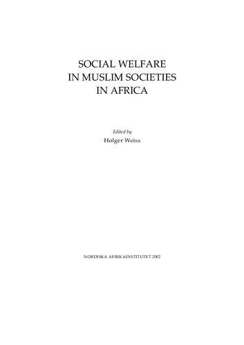 Social Welfare in Muslim Societies in Africa