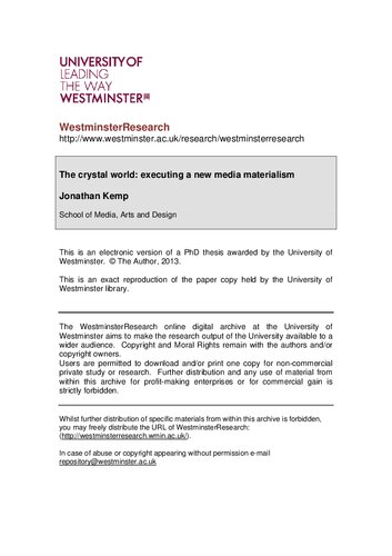 The crystal world: executing a new media materialism
