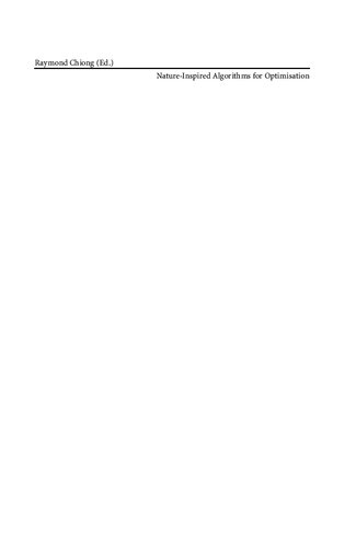 Nature-Inspired Algorithms for Optimisation