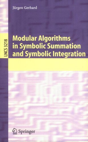 ModularAlgorithms in Symbolic Summation andSymbolicIntegration